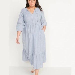 NEW Old Navy 3/4-Sleeve All-Day Maxi Swing Dress 3X